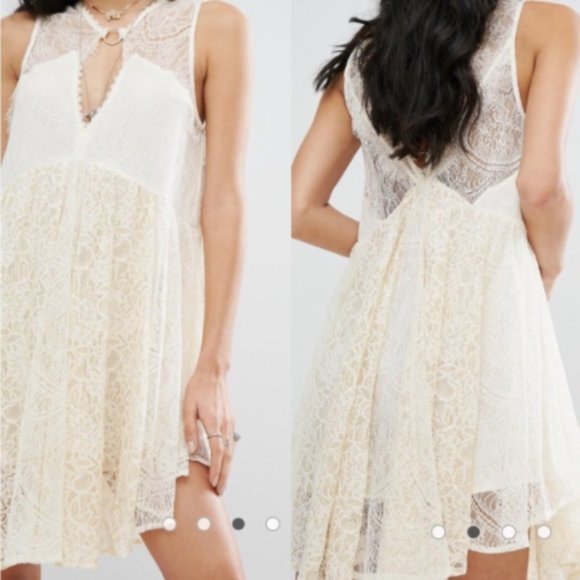 Free People Don't You Dare Lace Mini Dress - Picture 4 of 14